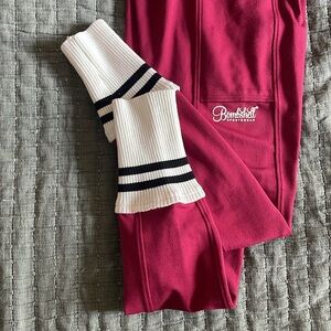 Adorable Burgandy Bombshell sportswear leggings size xs